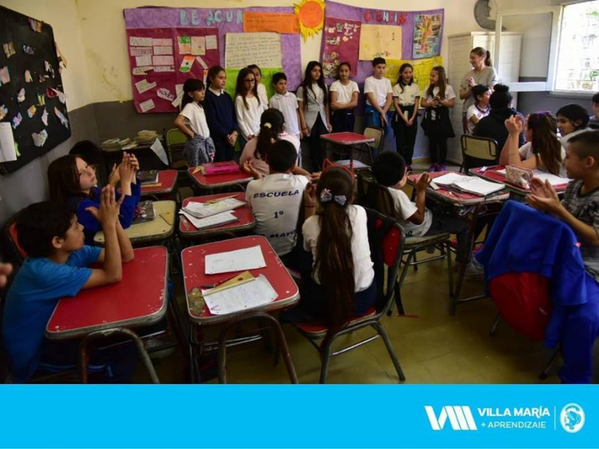 Villa María: Los candidatos comenzaron a recorrer las escuelas para dar a conocer sus propuestas a los chicos y chicas de cuarto, quinto y sexto grado