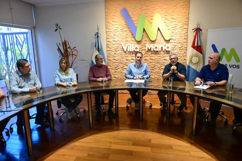 Villa María: Con la firma del acta de inicio de obra, comienza la creación del Parque Lineal Sustentable de los cuatro bulevares