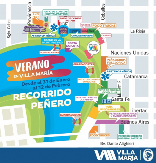 Villa María: A partir de mañana, el recorrido peñero abre sus puertas con propuestas gastronómicas, artísticas, comerciales e institucionales   