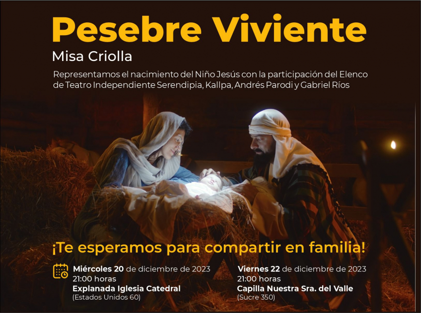 Villa María: El Municipio invita a las familias a disfrutar del Pesebre Viviente en comunidad