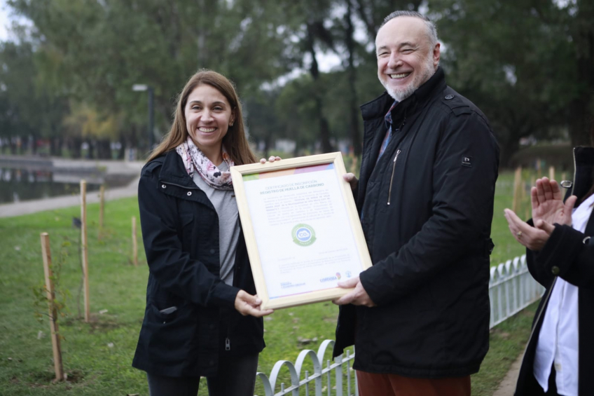 Villa María: El intendente Accastello y la ministra Flores inauguraron el primer bosque de bolsillo