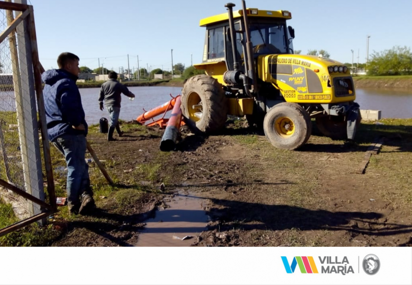 Villa María: Tras la tormenta, se llevan a cabo tareas de limpieza en diferentes sectores de la ciudad