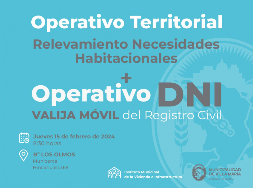 Villa María: El Municipio llega a Barrio Los Olmos con un Operativo Territorial