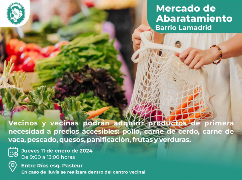 Villa María: El jueves llega el Mercado de Abaratamiento a Barrio Lamadrid