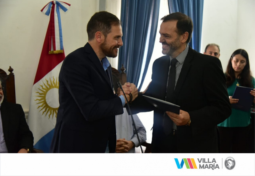 Villa María: El intendente Gill tomó juramento a Julio Aliciardi, quien fue designado por concurso como juez Municipal de Faltas de Segunda Nominación