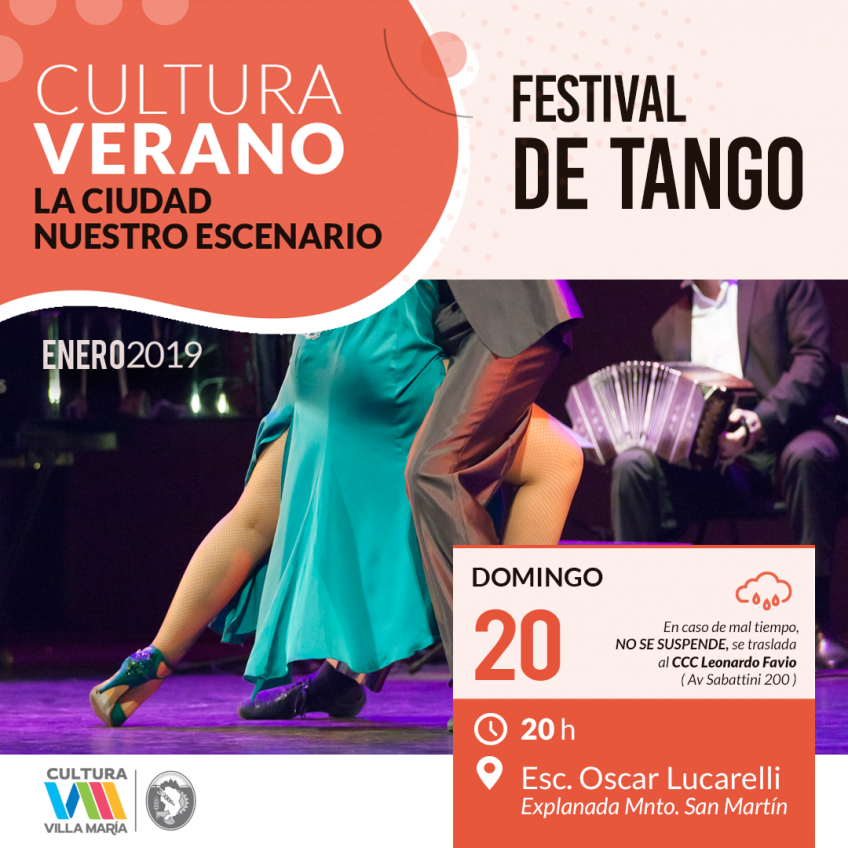 Villa María: El Festival de Tango se apropia el domingo de la agenda de verano con una propuesta para disfrutar de la música en vivo y bailar