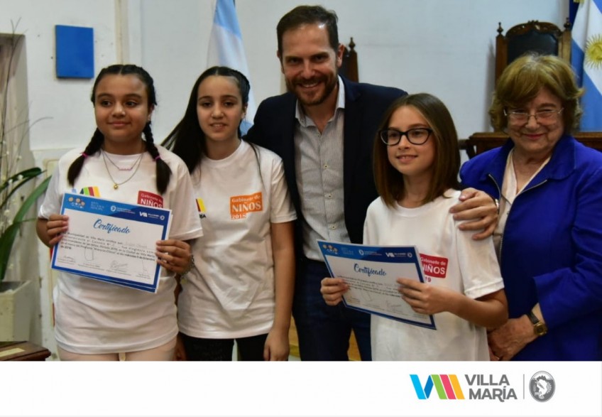 Villa María: Roma Bonaglia y Delfina Chamás fueron elegidas como intendenta y viceintendenta de los Niños para el próximo año