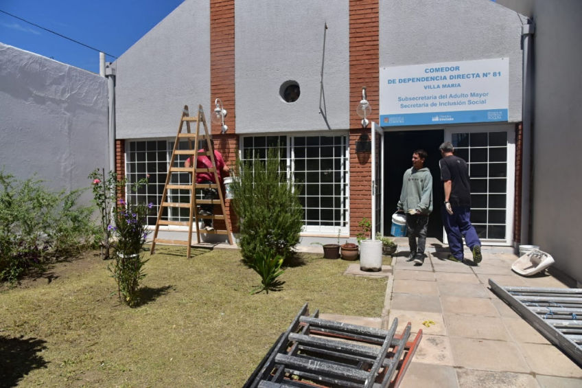 Villa María: El municipio realiza reparaciones integrales en los hogares de día de barrios Rivadavia y Las Playas