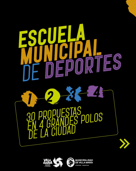 Villa María: Comenzaron las actividades de la Escuela Municipal de Deportes