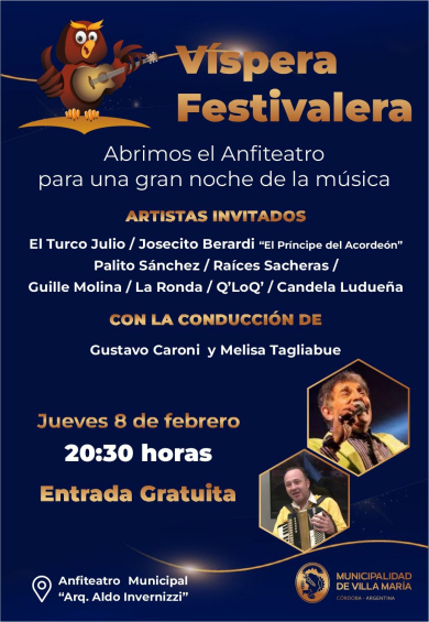 Villa María: Víspera festivalera: este jueves el Anfiteatro abre sus puertas