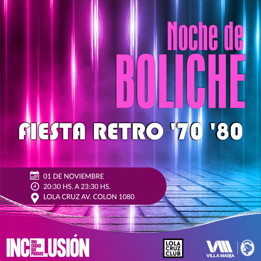 Villa María: Este viernes llega una nueva edición de la Noche de Boliche