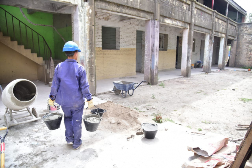 Villa María: Avanzan la remodelación y puesta en valor del ex Edificio Vías y Obras  “Gabín”